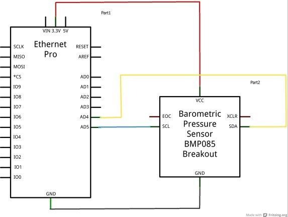ethernet and bmp085 schematic
