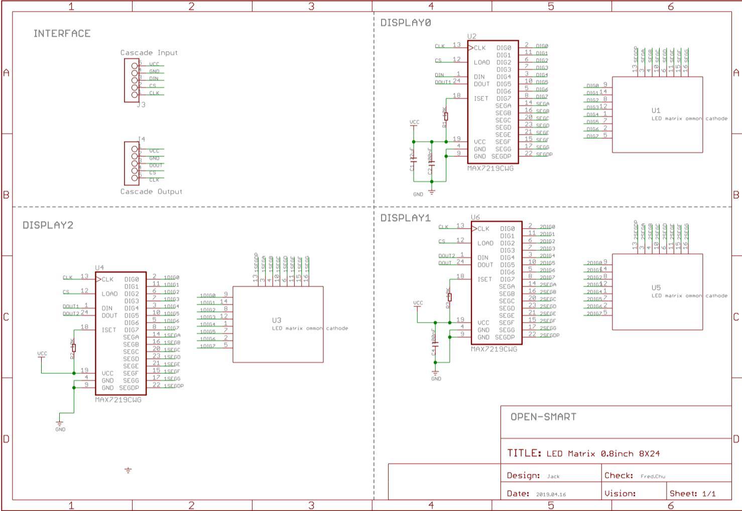Arduino and 8X24 LED dot matrix display module – Get micros
